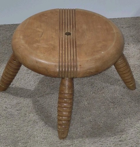 Vintage wooden leg footstool - vintage, 4